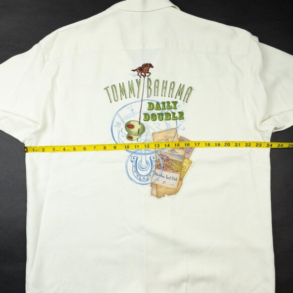 Tommy Bahama Daily Double Silk Hawaiian Shirt Men's XL Embroidered Camp Horse - Picture 11 of 12